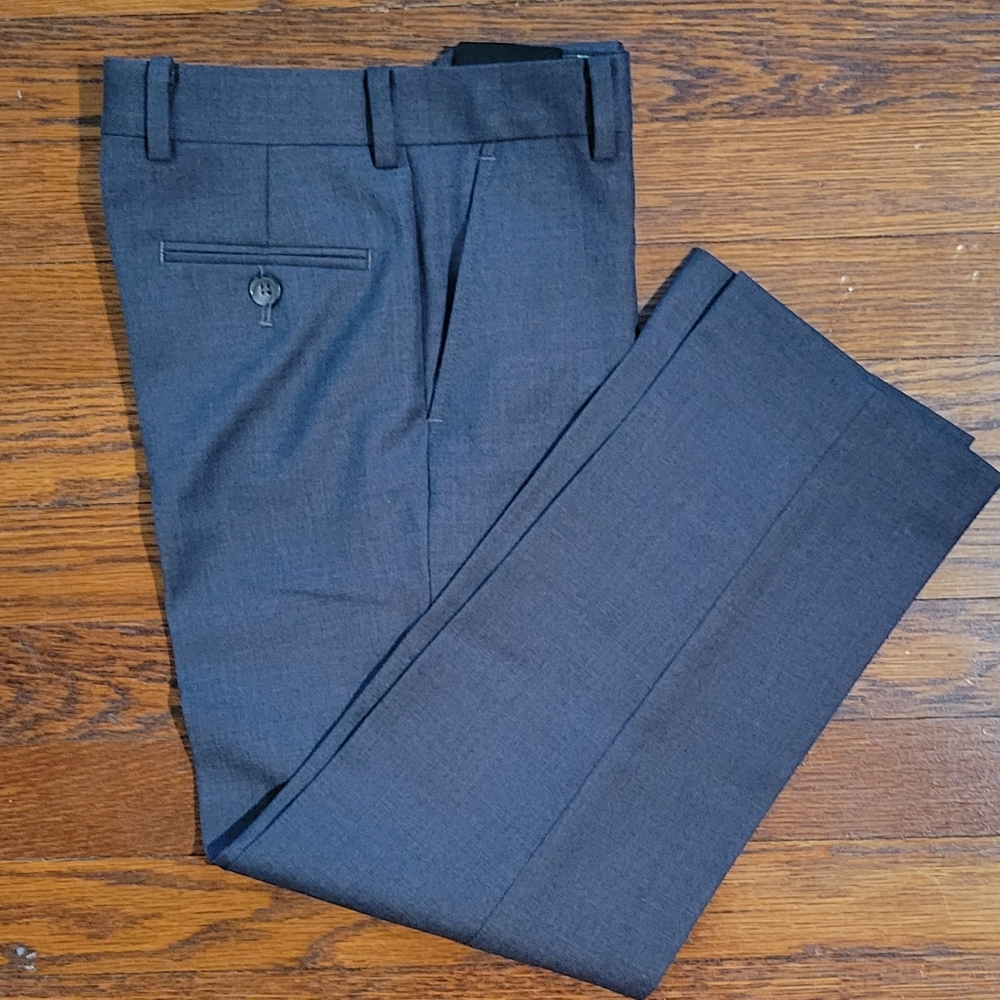 Hickey Freeman Boys dark gray dress pants